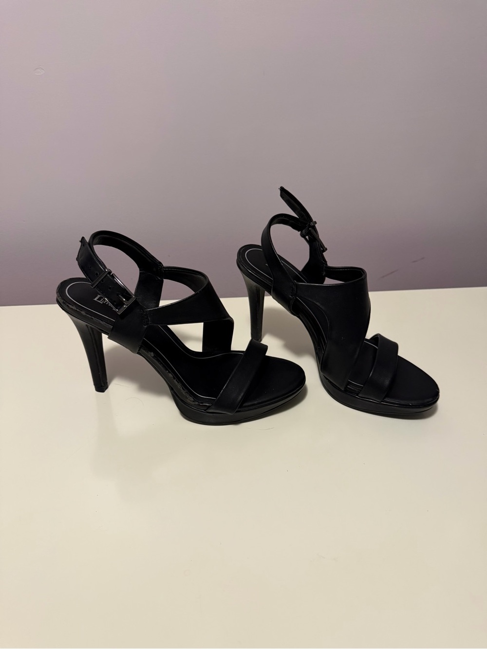Limelight Black Strappy High Heel Sandals
